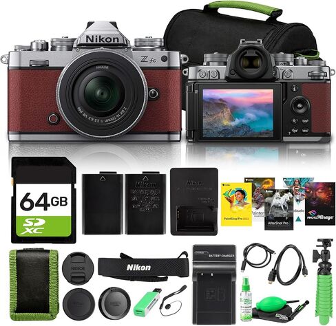 Nikon Zfc Mirrorless Camera with NIKKOR Z DX 16-50mm Lens & Photo Bundle | For Photography & Video | 20.9MP Mirrorless Camera + 64GB Memory Card + Tripod + HDMI Cable + Cleaning Kit in Kuwait
