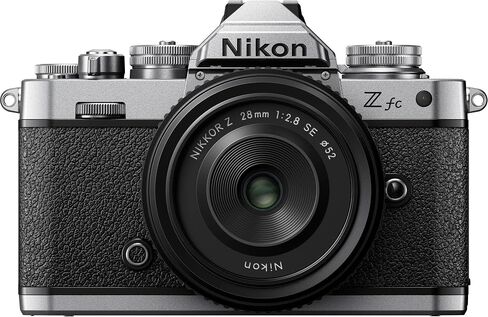 Nikon Zfc Mirrorless Camera with NIKKOR Z 28mm f/2.8 SE Lens, 20.9MP APS-C 4K Vlogging Camera, Retro Style Creator Camera with Wi-Fi, Eye AF, Vari-Angle Screen Bundle with Bag + 64GB Memory Card | For Photography & Video | 20.9MP APS-C Mirrorless Camera + in Kuwait