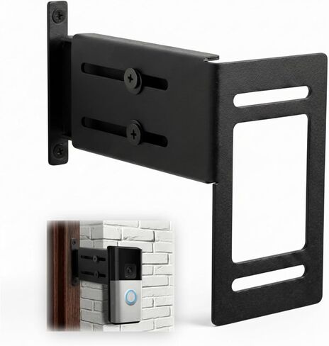 Novabright Aluminum Adjustable Doorbell Extender Compatible with Ring (2nd Generation) Brick Mount Extension Doorbell Mount Quality Aluminum Material for Brick Wall Visibility and Angle(4–7.5 Inch) in Kuwait