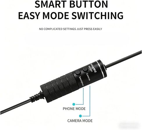 Omnidirectional Lavalier Mic for Presentations Blogging and Public Speaking with 5M Cable Clip on Mic for Video in Kuwait
