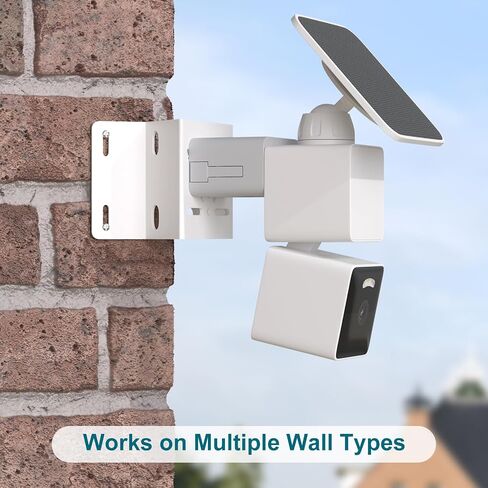 Corner Mount Bracket Compatible with WYZE Solar Cam Pan (Flagship Model),304 Stainless Steel,Weatherproof for Outdoor Use, 270° Adjustable Angle, Wall Corner Installation for Maximum Camera Coverage in Kuwait
