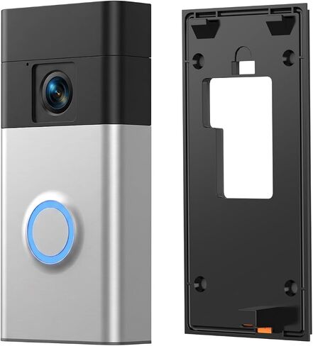 No Drilling Doorbell Mount for Ring Battery Doorbell (2024 Release), Adhesive Camera Door Mount for Easy Door or Wall Use in Apartments, Rentals and Offices in Kuwait