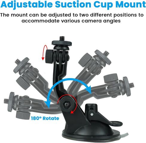 2 Pack Suction Cup Window Mount Compatible with Ring Pan-Tilt Indoor Cam | Compatible with Ring Indoor Cam Plus, Ring Indoor Cam (2nd Gen), No Drill Adjustable Bracket for Glass Window Fish Tank in Kuwait