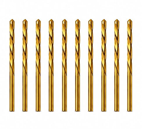 Drywall Cut Out Bit Sabre Point HSS Cutout Router Bit Titanium Nitrided Cutting Zip Bits for Gypsum Board-10Pcs (1/4" -10Pcs) in Saudi Arabia