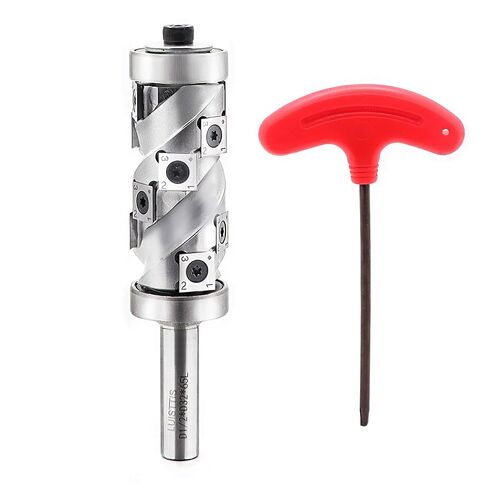 Heavy Duty Carbide Insert Flush Trim Router Bit Top and Bottom Double Bearings Trimmer with Coating Pattern Template Router Bits 1/2 Inch Shank 32MM Cutting Diameter for Woodwork Trimming in Saudi Arabia