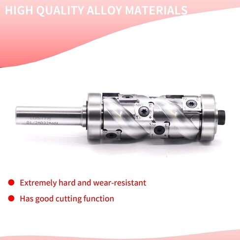 Heavy Duty Carbide Insert Flush Trim Router Bit Top and Bottom Double Bearings Trimmer with Coating Pattern Template Router Bits 1/2 Inch Shank 32MM Cutting Diameter for Woodwork Trimming in Saudi Arabia