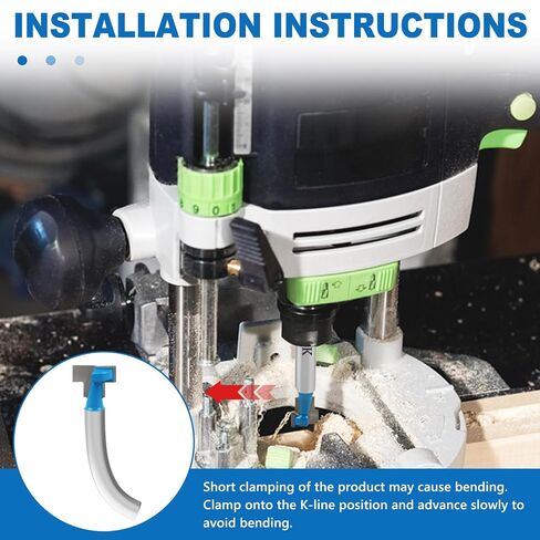 Newdeli Keyhole Router Bit Set with 1/2" to 1/4" Router Collet, 2Pcs T-Slo Router Bits 1/4" Shank, 3/8" 1/2" Blade Diameter T-Track Slotting Cutter for Woodworking Hex Bolt Slots in Kuwait
