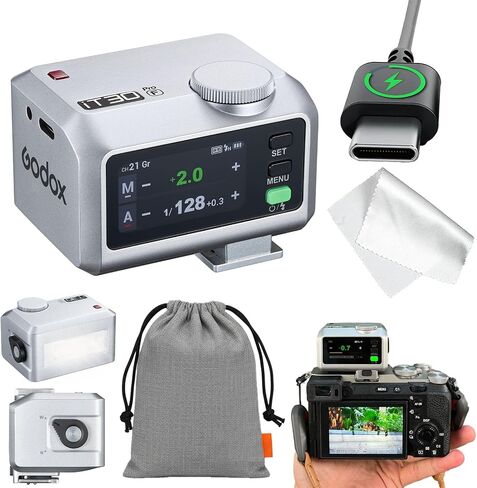 Godox iT30pro F TTL Mini Flash - GODOX iT30 Pro F for Fuji - GoDOx IT30 Pro for Fujifilm GodOX TTL Flash, Wireless Master & Receiver, HSS 1/8000 Second, 2.4G Wireless, GodOX Flash (Sliver) in Kuwait