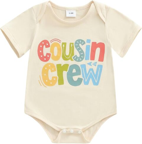 Auntie Bestie Baby Clothes Letter Print Crew Neck Short Sleeve Romper Cute Bodysuit Aunt Summer Clothes in Kuwait