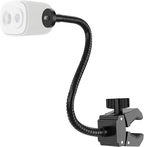 C-Clamp Mount with 360 Degree Ball Head & 1/4 Screw Adapter for Camera | Compatible with Go Pro, Ring, Google Nest, Wyze, and Arlo, Fits Desk/Railing/Branch/Handlebar, Metal, Black (60mm) in Kuwait