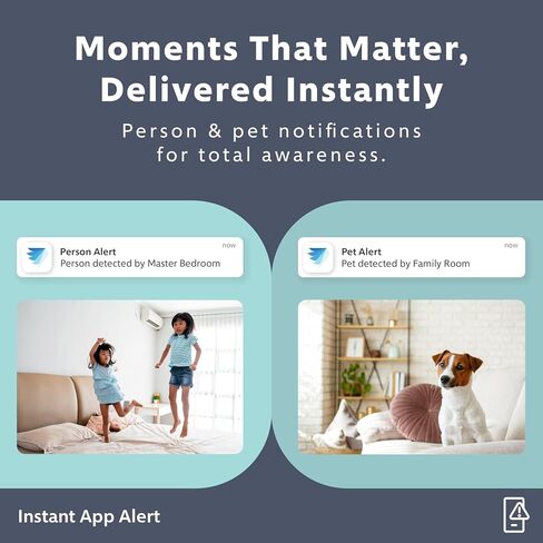 Swann EVO 2K Indoor Wi-Fi Security Camera: 2K HD Video, Compact Plug-in, Sound/Motion/pet/Person Detection, Live View, Night Vision, 2-Way Talk & Siren, Baby Monitor, Local/Cloud Storage, Easy Setup in Kuwait