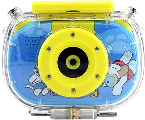 Asixxsix Kids Camera Water Proof, Underwater Camera 1080P HD Digital Video Camcorder with 32GB Card and 2 Inch Screen, Portable Travel Action Cameras for 3-12 (Blue with Water Proof Case+32GB Memory in Kuwait
