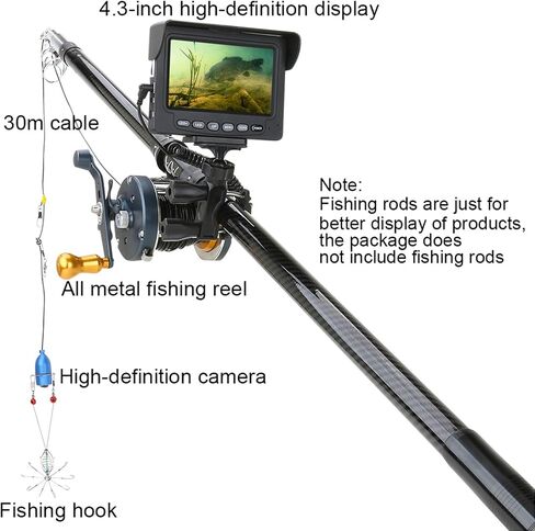 Underwater Fish Finder Camera with Float,Visual Anchor Fishing Device & Storage Case for Ice Lake Sea Boat Kayak Fishing in Kuwait
