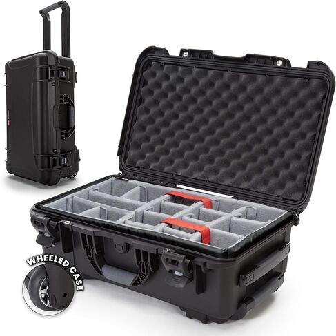 NANUK 935 Hard Case with Cubed Foam and Lid Organizer for Camera & Lenses – Waterproof Protective Equipment Case with Wheels, 22" x 14" x 9" – Dustproof, Carry-On Approved for Most Airlines – Graphite | 22' x 14' x 9' - Dustproof, Lenses - Waterproof Prot in Kuwait