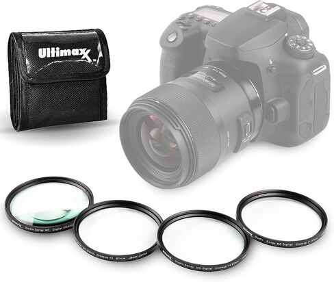 Ultimaxx 49MM Complete Close-Up Macro Lens Filter Accessory Kit for All Lenses Including: Canon EF 15-45mm, Canon EF-S 35mm f/2.8 Macro is STM Lens, EF 50mm f/1.8 STM and More in Kuwait