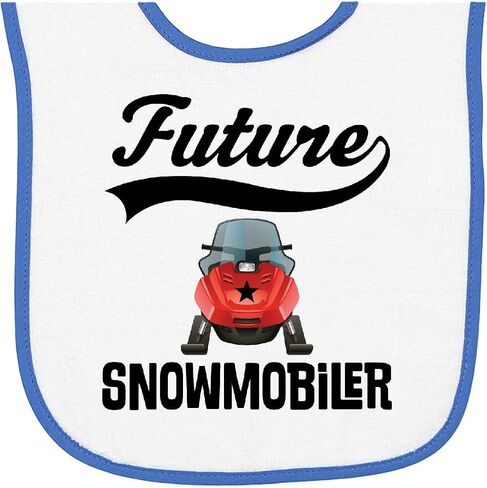Snowmobiling Future Snowmobiler Baby Terry Cloth Bib in Kuwait