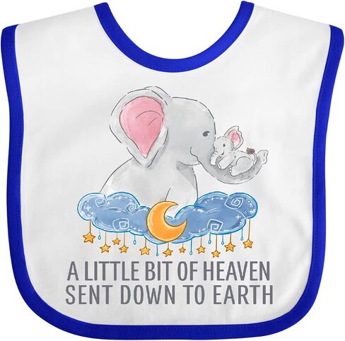 a Little Bit Of Heaven Sent Down To Earth Cute Elephants Baby Bib in Kuwait