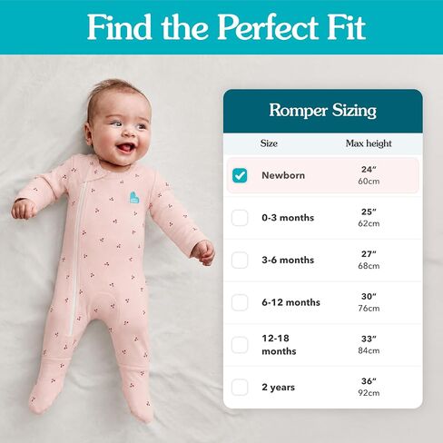 Love to Dream Romper Snug Fit, Viscose from Bamboo | Side Zipper, Built-in Mittens | Supports Better Sleep in Kuwait