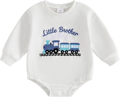 Bagilaanoe Little Brother Big Brother Matching Outfit Toddler Baby Boy Sweatshirt Pullover Tops Long Sleeve Romper Infant Boy in Kuwait