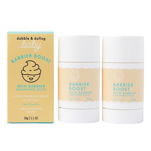 Dabble & Dollop Baby Skin Barrier Soothing Stick - Fragrance-Free Balm for Dry Skin, Chapped Cheeks & Sensitive Skin, Gentle Moisturizing Lotion Stick for Targeted Baby Skin Care (1.1 oz, Pack of 2) in Kuwait