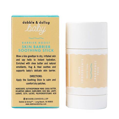 Dabble & Dollop Baby Skin Barrier Soothing Stick - Fragrance-Free Balm for Dry Skin, Chapped Cheeks & Sensitive Skin, Gentle Moisturizing Lotion Stick for Targeted Baby Skin Care (1.1 oz, Pack of 2) in Kuwait
