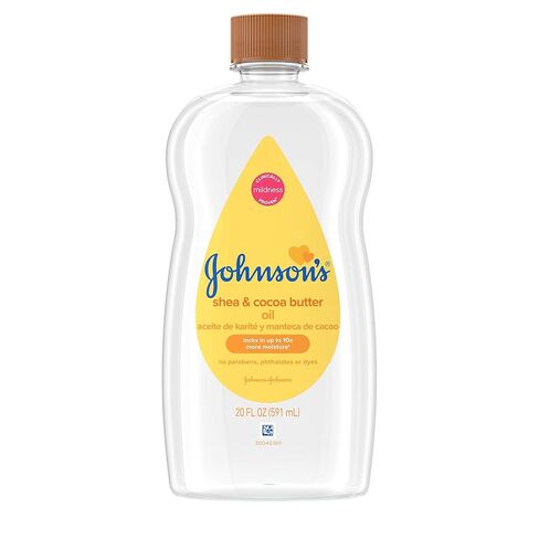 Johnson's Baby Mineral Oil Enriched with Shea & Cocoa Butter for Baby Massage & to Prevent Moisture Loss & Help Relieve Dry Skin, Allergy Tested for Babies, Kids & Adults, 20 Fl Oz Pack of 6 in Kuwait