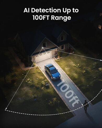 ieGeek Solar Security Cameras Wireless Outdoor, WiFi Surveillance Camera with Solar Panel & 9000mAh Battery, 24/7 Recording, 360° Panoramic View, Auto Tracking, 2K Color Night Vision, No Subscription in Kuwait