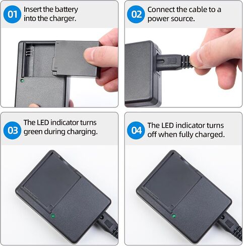 DE-A50 Battery Charger for DMW-BCK7 Battery Compatible with Panasonic Lumix DMC-FP1, DMC-FP3, DMC-FP5, DMC-FP7, DMC-FH2, DMC-FH5, DMC-FH7, DMC-FS16, DMC-FS18, DMC-FS22, DMC-FS35 Cameras in Kuwait