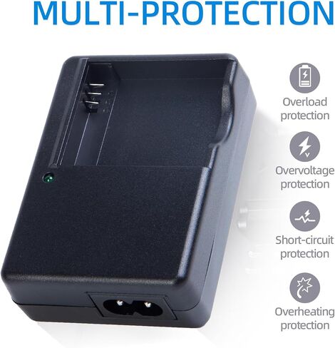 DE-A50 Battery Charger for DMW-BCK7 Battery Compatible with Panasonic Lumix DMC-FP1, DMC-FP3, DMC-FP5, DMC-FP7, DMC-FH2, DMC-FH5, DMC-FH7, DMC-FS16, DMC-FS18, DMC-FS22, DMC-FS35 Cameras in Kuwait
