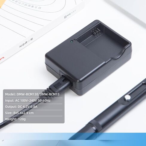 DE-A50 Battery Charger for DMW-BCK7 Battery Compatible with Panasonic Lumix DMC-FP1, DMC-FP3, DMC-FP5, DMC-FP7, DMC-FH2, DMC-FH5, DMC-FH7, DMC-FS16, DMC-FS18, DMC-FS22, DMC-FS35 Cameras in Kuwait