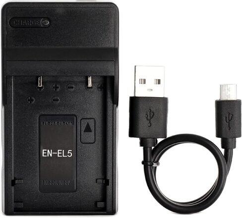 Norifon EN-EL5 USB Charger for Nikon Coolpix 3700, 4200, 5200, 5900 | Compaitible with Nikon Coolpix 7900, P100, P3, P4, P500, P5000, P510, P5100, P520, P6000, P80, P90, S10 Camera in Kuwait