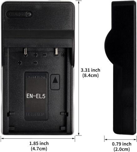 Norifon EN-EL5 USB Charger for Nikon Coolpix 3700, 4200, 5200, 5900 | Compaitible with Nikon Coolpix 7900, P100, P3, P4, P500, P5000, P510, P5100, P520, P6000, P80, P90, S10 Camera in Kuwait