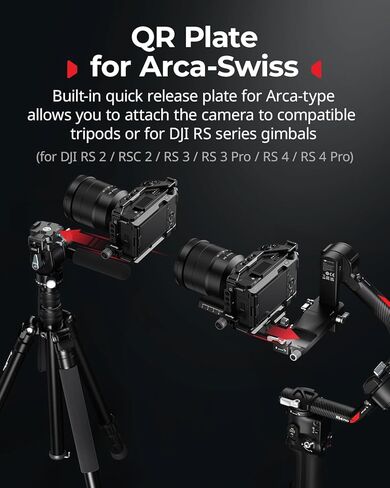 SmallRig ZV-E1 Cage Kit with Silicone Grip and Cable Clamp for HDMI, Full Camera Cage Kit for Sony ZV-E1, Built-in Quick Release Plate for Arca-Type, Cold Shoe Mounts, for DJI Mic 2 in Kuwait