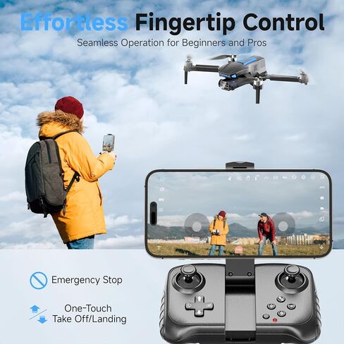 PLEGBLE Drones with Camera for Adults 4K, Beginner FPV Drone, 3 Batteries | Brushless Motor, Under 249g, 45 Mins Flight Time, Foldable Design, One-Key Start, Toys Gifts for Kids in Kuwait