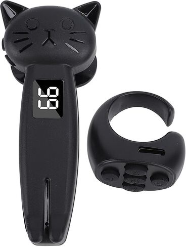 Cat Shaped Control Page Turner, 10m Remote Camera Video Record & Shutter Selfie, 1 to 99 Clicks Per Second Page Turner Clicker, Cute Design Ideal Gift. (Black) in Kuwait