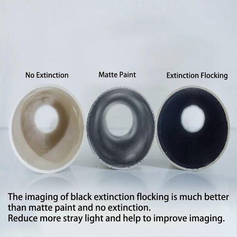 Black Matte Flocking with Adhesive Backing 100x48cm, Used for Better Imaging of Telescope Light in Kuwait