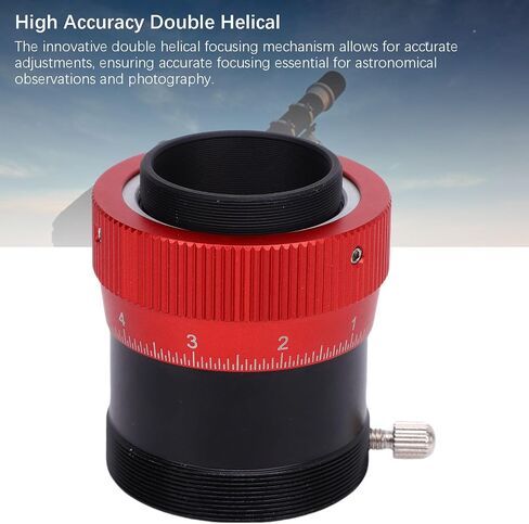 Telescope Double Helical Focuser 1.25 Inch Aluminum Alloy with 10mm Focusing Stroke for Astronomical Observation and Astrophotography in Kuwait