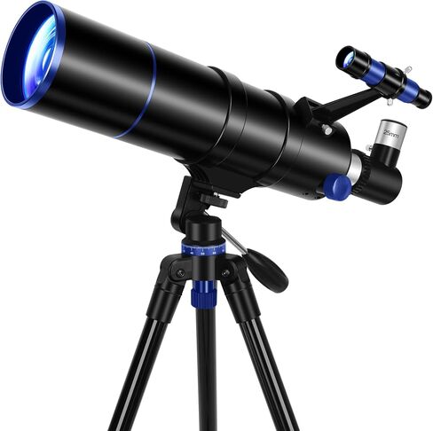 Telescope for Adults High Powered, 90mm Aperture 600mm Refractor Telescope for Astronomy Beginners, Portable Telescopes with Tripod, Phone Adapter, Moon Filter, Carry Bag & Moon Phase Guide in Kuwait