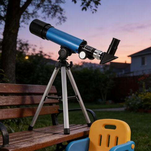 TOYANDONA High Powered Beginner Telescope for Adults with Lightweight Metal/Plastic Design, Portable Astronomy Refracting Telescope for Outdoor Use and Moon Observation, Includes Tripod in Kuwait