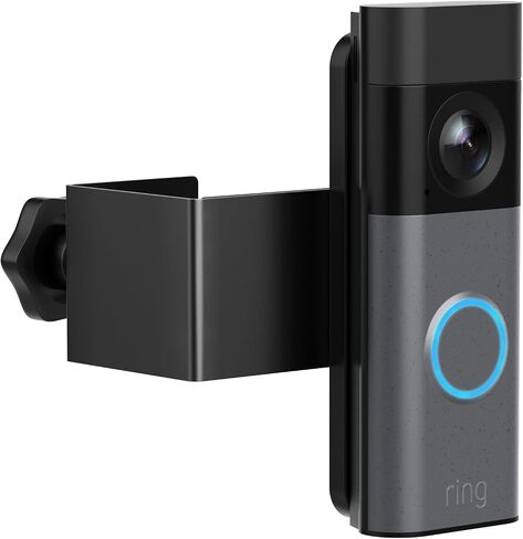 No-Drill Anti-Theft Mount for Ring Battery Doorbell/Plus/Pro (2nd Gen 2026 Newest), Metal Door Clamp Mounting Bracket for Ring Camera Doorbell, Doorbell Holder for Apartments/Rental, Easy to Install in Kuwait
