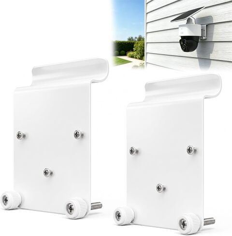 2 Pack Vinyl Siding Mount Compatible with Eufy SoloCam S340 E30 E42 & 4G LTE Cam S330, No Drill Stainless Steel Solar Security Camera Bracket, Rustproof Outdoor Wall Mount Holder in Kuwait
