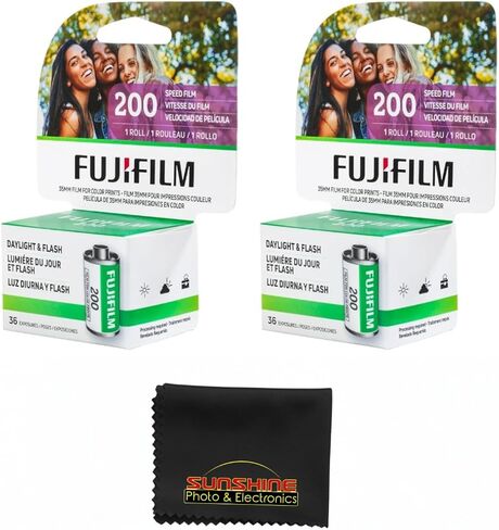 Fujifilm Fujicolor 200 Color Negative Film (35mm Roll Film, 36 Exposures) (2 Rolls) in Kuwait