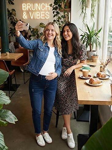 BLENCOT Maternity Jeans for Women Skinny Denim Pants Dark Blue X-Large | Mid-Rise,Elastic Waist,Back Pockets,Raw Hem,Ripped,Boyfriend Style Pregnancy Pants Postpartum Essentials Gifts for Mom in Kuwait