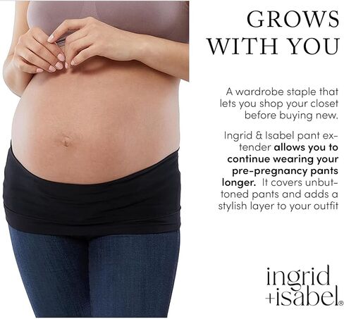 Ingrid & Isabel Basics Bellaband, Maternity Belly Band, Pants & Jeans Extender for Pregnancy & Postpartum in Kuwait
