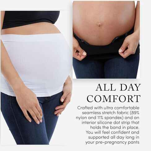 Ingrid & Isabel Basics Bellaband, Maternity Belly Band, Pants & Jeans Extender for Pregnancy & Postpartum in Kuwait