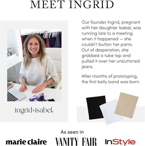 Ingrid & Isabel Basics Bellaband, Maternity Belly Band, Pants & Jeans Extender for Pregnancy & Postpartum in Kuwait