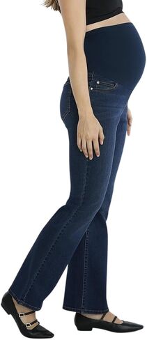 Motherhood Maternity Women's Super Stretch Secret Fit Over The Belly Bootcut Pregnancy Jeans in Kuwait