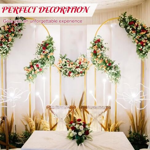 Metal Arch Stand and Cover Set,1 Purple Spandex Fitted Backdrop with 1 Gold Wedding Arched Stand Frame for Parties Birthday Baby Shower Bridal Banquet Decoration (6FT) in Saudi Arabia