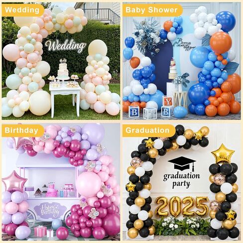 Chamvis Balloon Arch Stand, Ajustable Balloon Arch Kit Wedding Arch Frame Flower Arch Stand Half Curve Arch Backdrop Balloon Stand in Kuwait