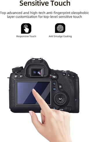 Screen Protector for Canon EOS 6D, HD Protective Film 4h Hardness Screen Protector,Easy Installation,Anti-Scratch,HD Quality,(3 Pack) in Kuwait